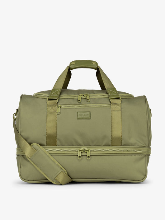 CALPAK Stevyn Duffel bag with removable crossbody strap in pistachio; DST7019-PISTACHIO