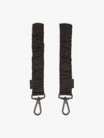 CALPAK Stroller Straps for Diaper Bag made with Oeko-Tex certified, recycled, and water-resistant materials in black; STP2401-BLACK