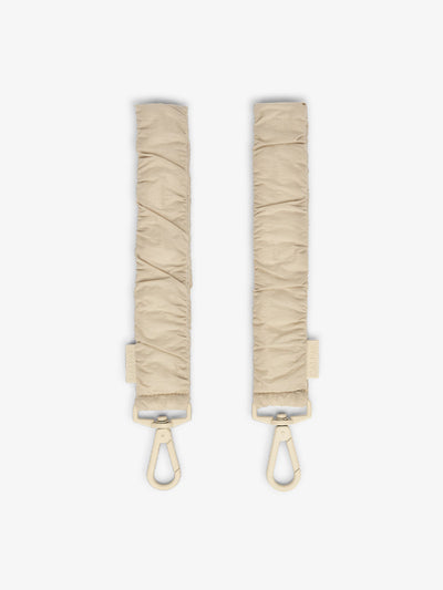 CALPAK Stroller Straps for Diaper Bag made with Oeko-Tex certified, recycled, and water-resistant materials in oatmeal; STP2401-OATMEAL
