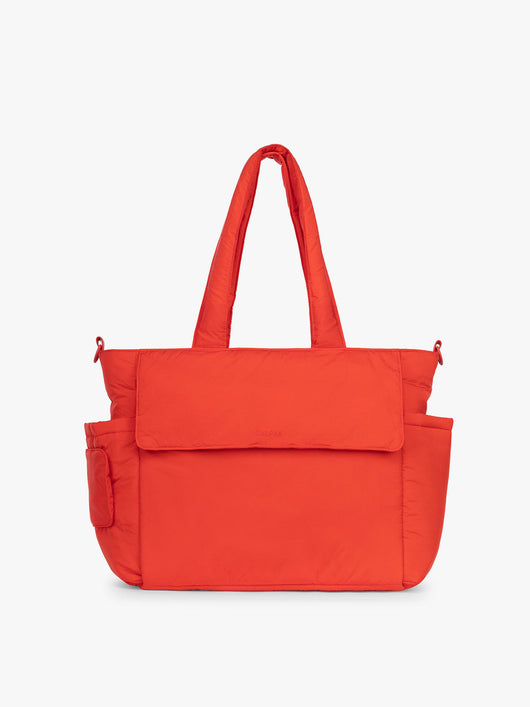 CALPAK Diaper Tote bag in red Tomato; TBB2401-TOMATO