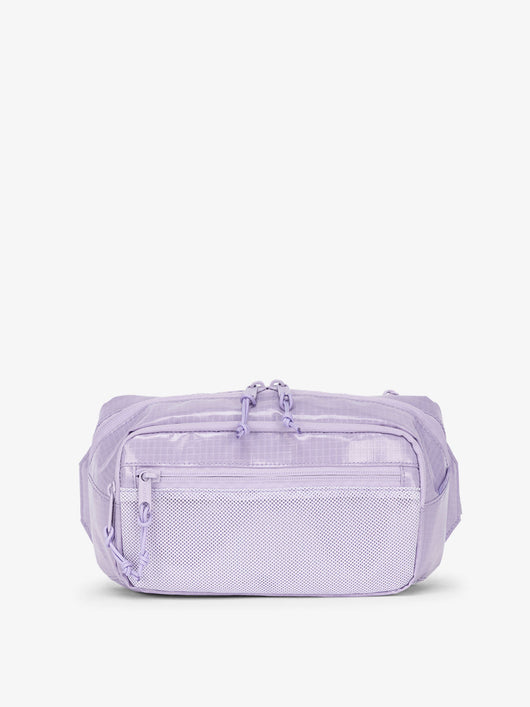 CALPAK Terra small sling bag with mesh front pocket in amethyst; BBT2301-AMETHYST
