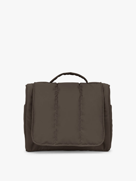 CALPAK Luka Hanging Toiletry Bag in brown Mushroom; TLH2301-MUSHROOM