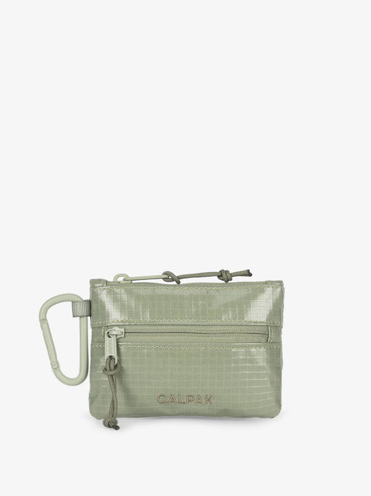 CALPAK Terra Clippable Card Pouch in olive green Juniper; TPC2401-JUNIPER