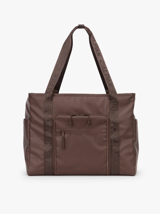 CALPAK Terra 35L Tote in brown Walnut front; TTO2401-WALNUT