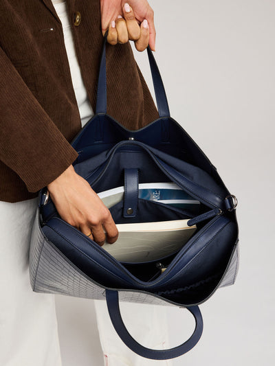 Haven 16" Laptop Tote in Croc-Embossed