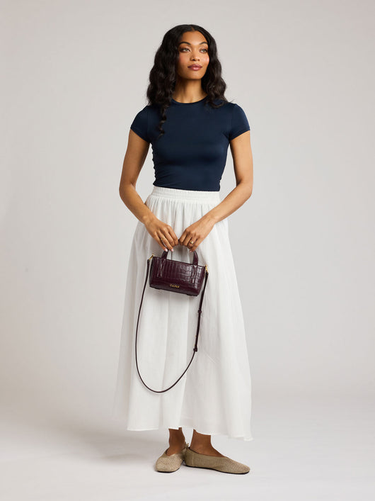 Haven Mini Crossbody Bag in Croc-Embossed