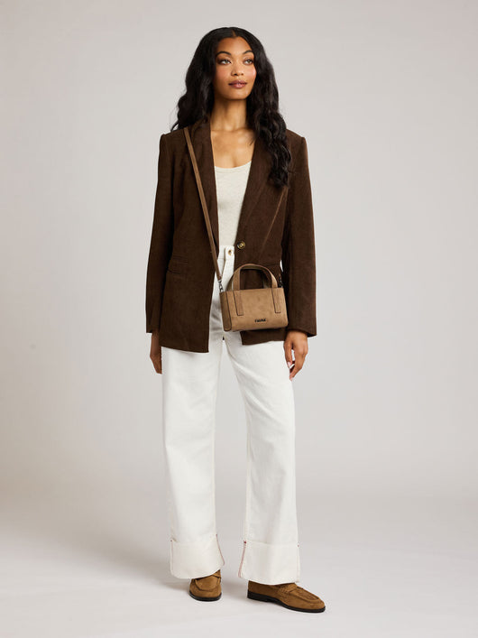 Haven Mini Crossbody Bag in Vegan Suede