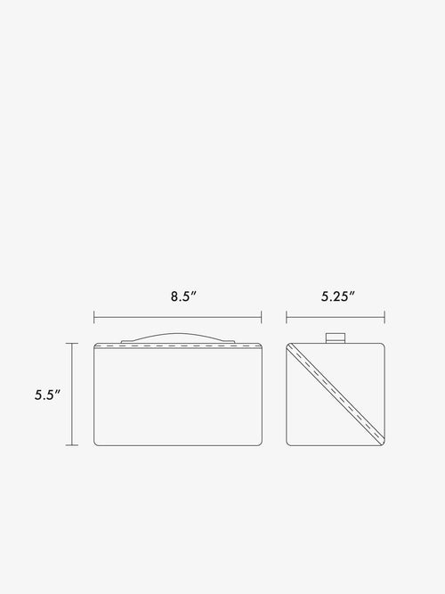 Colette Lay-Flat Canvas Toiletry Bag