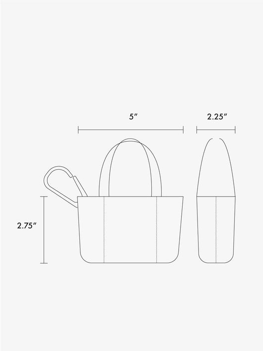 Luka Tote Zip Bag Charm in Vegan Leather