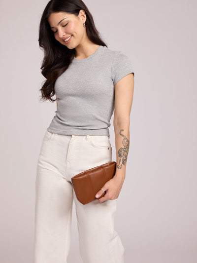 Luka 1 Quart Zip Pouch in Vegan Leather