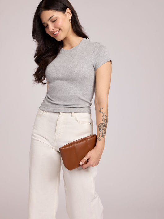 Luka 1 Quart Zip Pouch in Vegan Leather