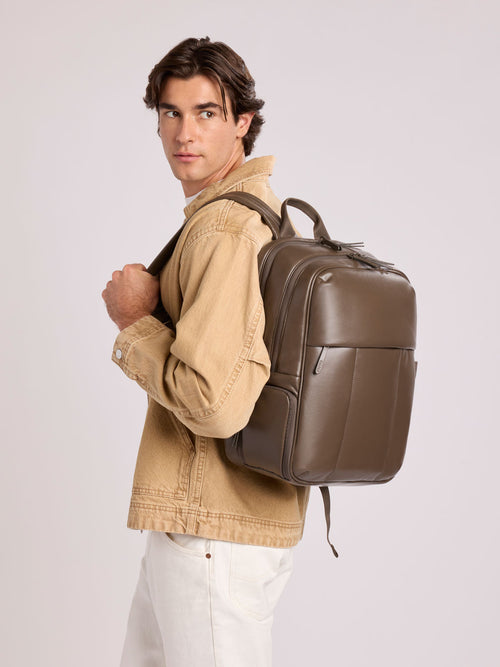 Luka 15 inch Laptop Backpack in Vegan Leather