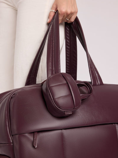 Luka Duffel Zip Bag Charm in Vegan Leather