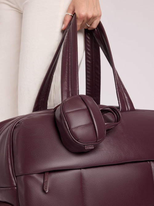Luka Duffel Zip Bag Charm in Vegan Leather
