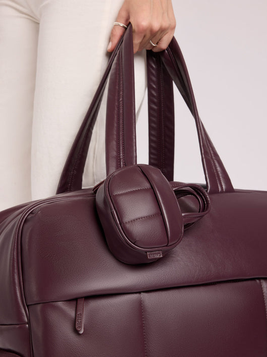 Luka Duffel Zip Bag Charm in Vegan Leather
