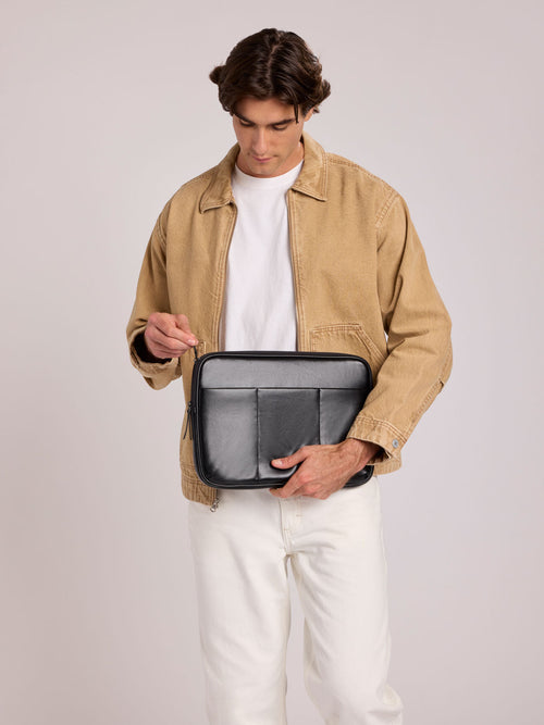 Luka 14" Padded Laptop Sleeve in Vegan Leather