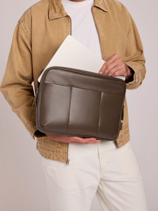 Luka 14" Padded Laptop Sleeve in Vegan Leather