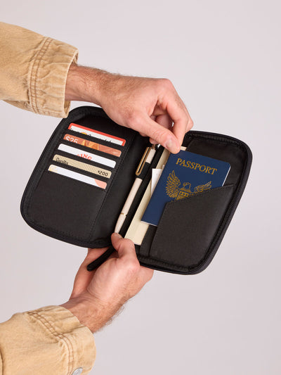 Luka Zip Passport Wallet in Vegan Leather