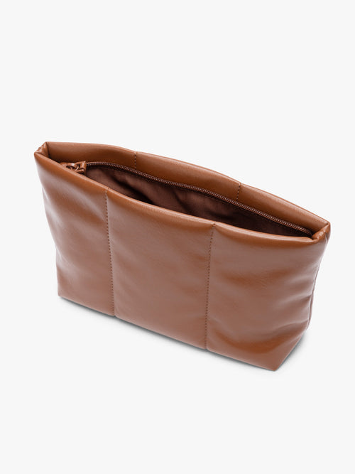 Luka 2 Quart Zip Pouch in Vegan Leather