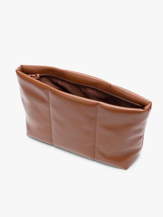 Luka 2 Quart Zip Pouch in Vegan Leather